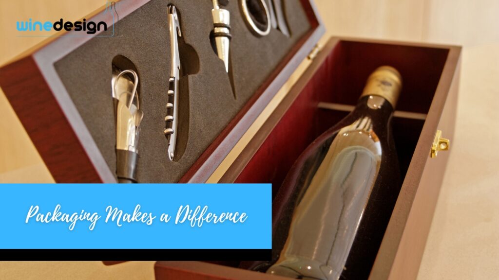 Choosing the Right Wine Product for Corporate Use - Wine a wine bottle in an elegant wooden gift box with accessories in the lid