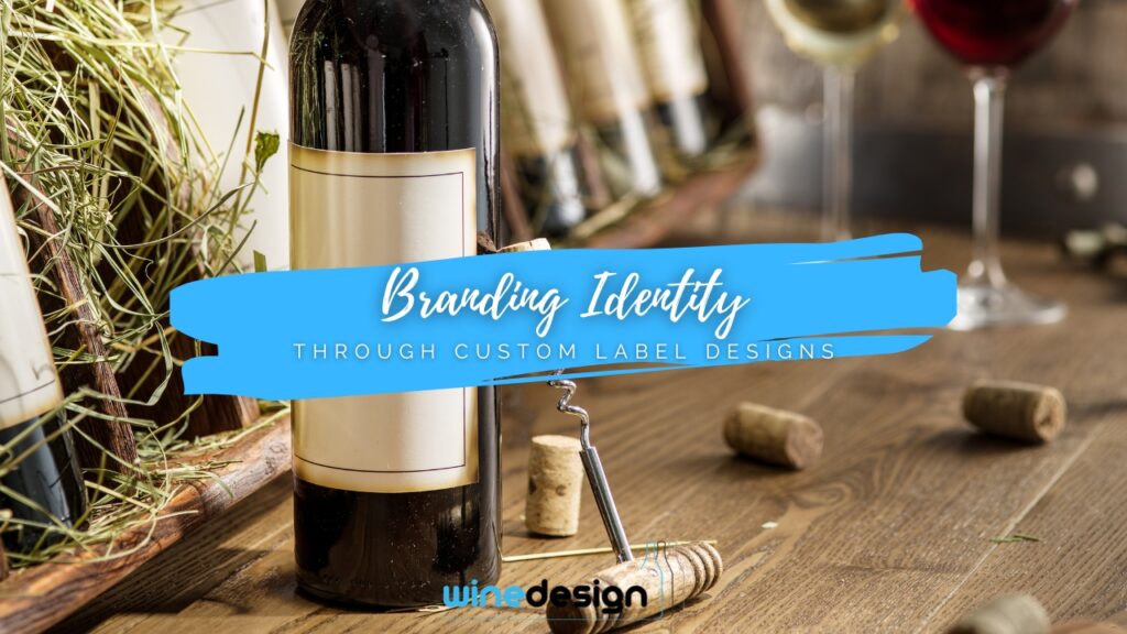 Blog - Wine A wine bottle with a blank label on a wooden table.